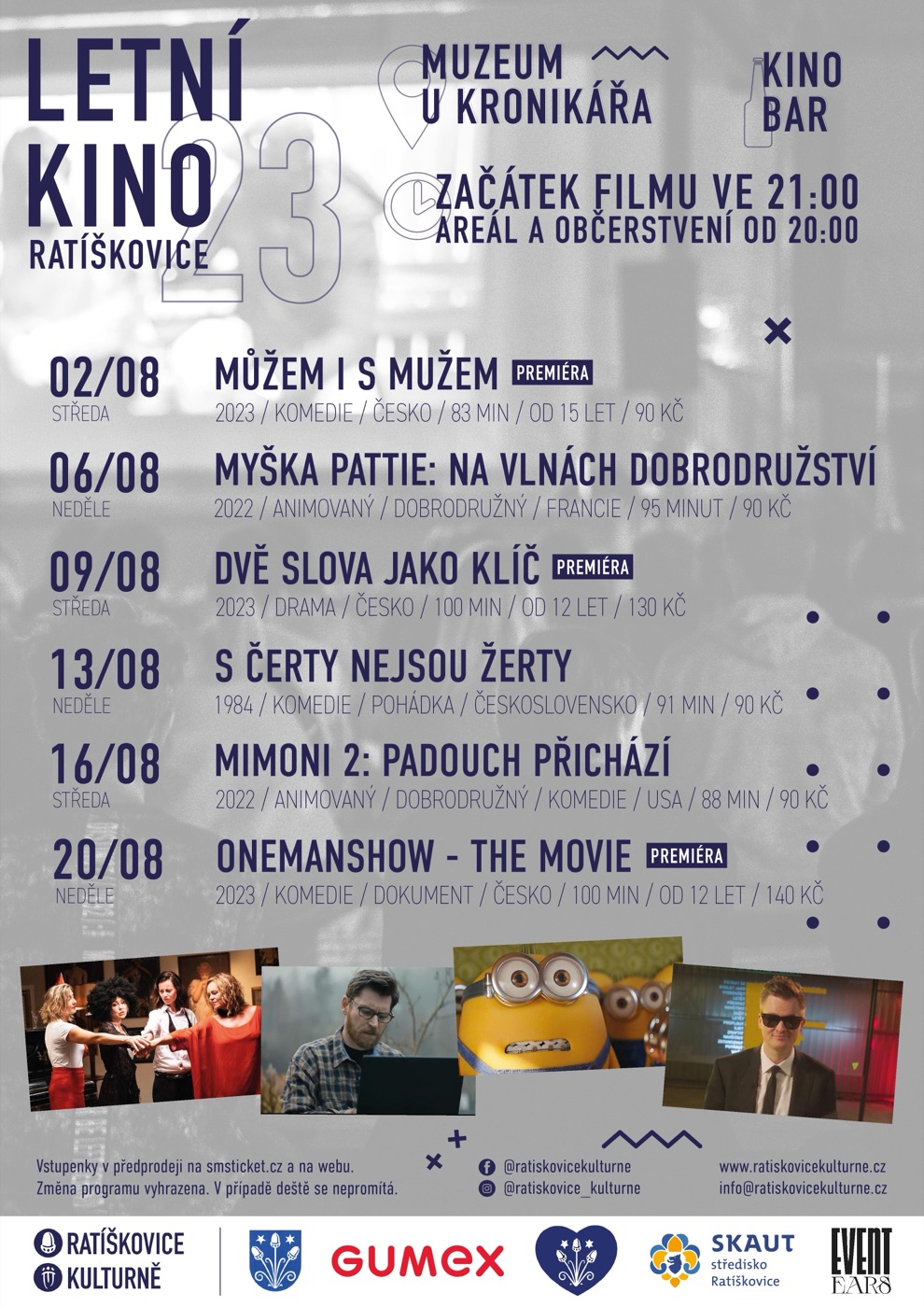 Plakát Letního kina Ratíškovice 2023